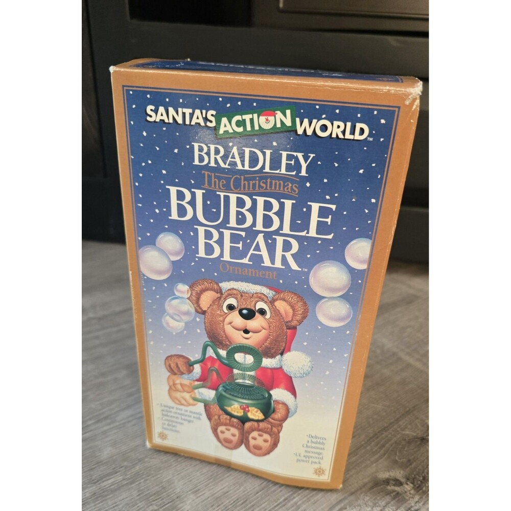 Kurt Adler Santa’s Action World Bradley The Christmas Bubble Bear 1994 - Tested